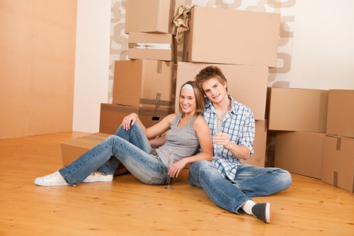 Moving team protected by insurance and safety measures at Barnes home move