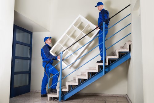 House removals team preparing a move in Barnes