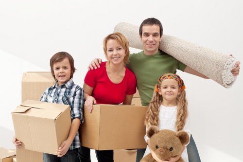 Moving checklist and packed boxes prepared for a Barnes relocation