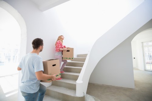 Removal van loaded for a Barnes home or flat move